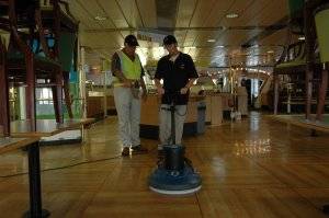 hard floor vinyl polishing and buffing 1